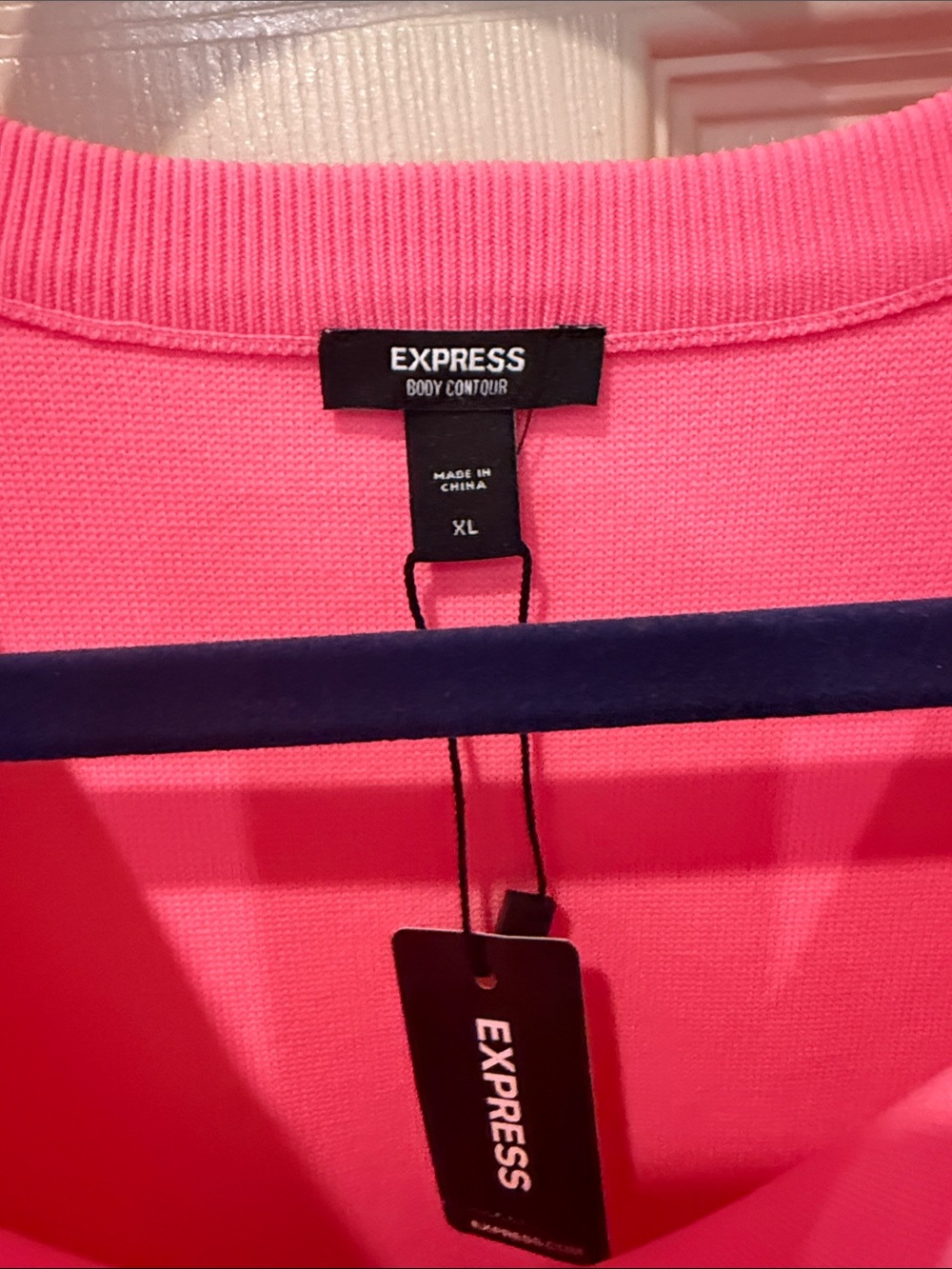 Express Body Contour  NWT color block cut out mini dress, XL - Picture 4 of 9